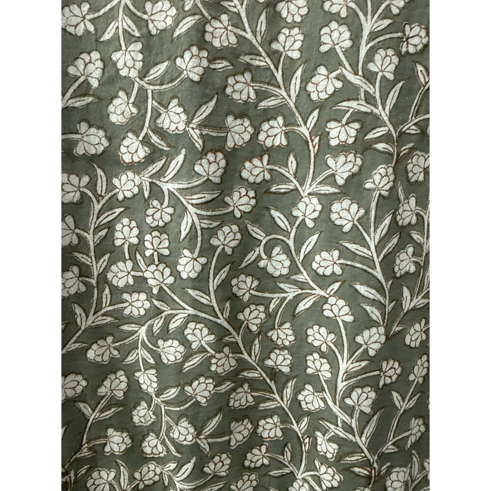 Emerson Fry Olive Green Floral Midi Dress - Picture 9 of 10